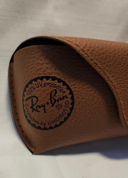 Rayban Sunglasses Eyeglasses Soft Leather Brown Case w/ Cleaning Cloth - Picture 2 of 8
